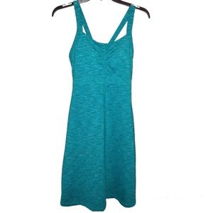 Title Nine Solution Space Dye Criss Cross Athletic Dress Blue Green Medium
